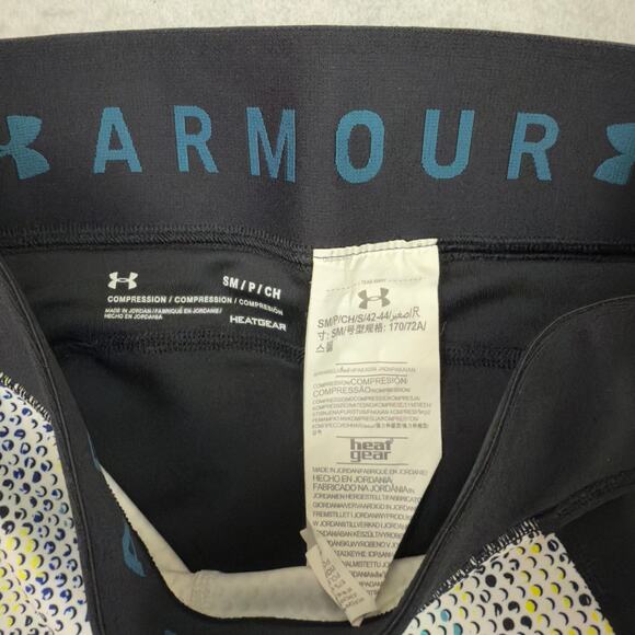 Under Armour HeatGear Compression Leggings Women’s SM Mesh Panel Print - Picture 3 of 13
